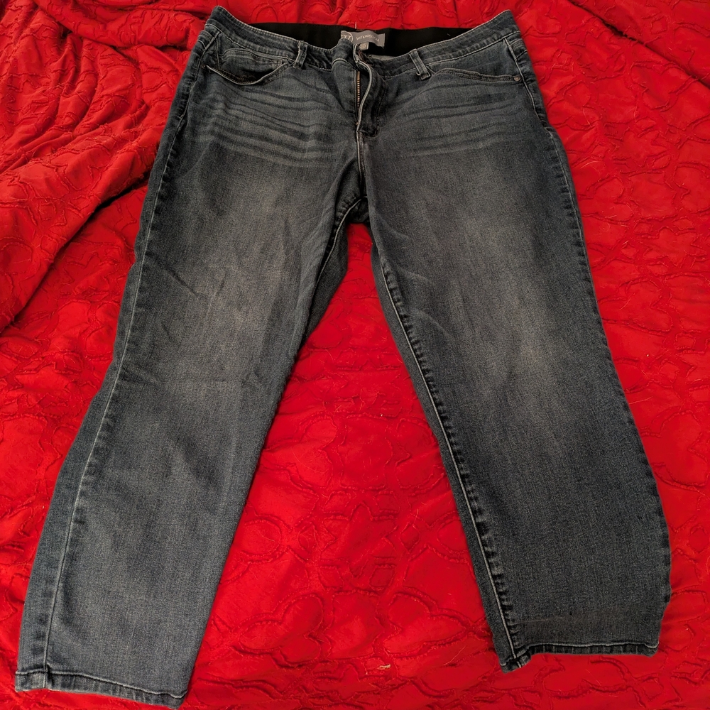Wit & Wisdom Dark Wash Sophie Mid-rise Skinny Jeans Size 18P
